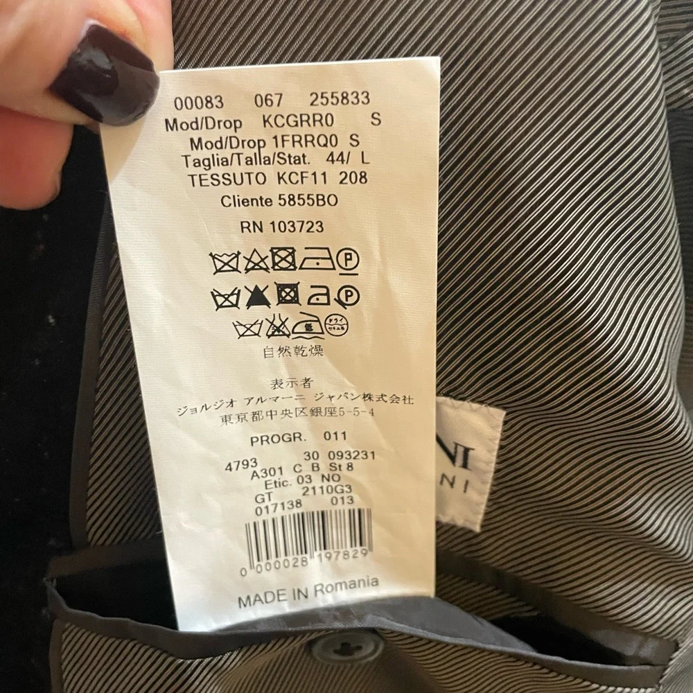 ARMANI COLLEZIONI BROWN VELVET SPECKLED SINGLE BREASTED DINNER JACKET